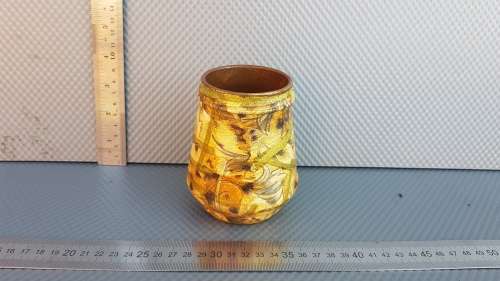 Vintage!  Decoupage Floral Glass Bottle / Jar