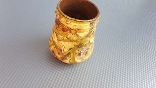 Vintage!  Decoupage Floral Glass Bottle / Jar