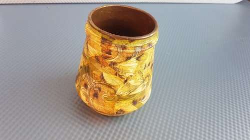 Vintage!  Decoupage Floral Glass Bottle / Jar