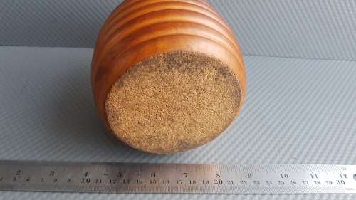 Vintage! Wooden Beehive Shaped Honey Jar With Lid.