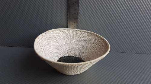 Vintage! 15cm Hand Woven African Conical Basket.