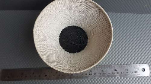 Vintage! 15cm Hand Woven African Conical Basket.