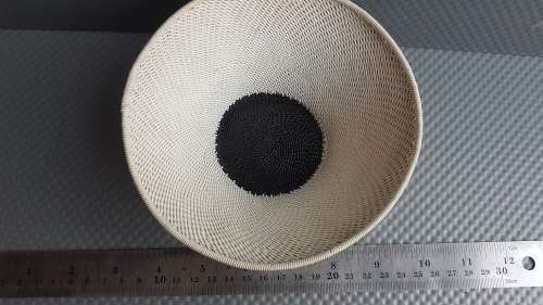 Vintage! 15cm Hand Woven African Conical Basket.