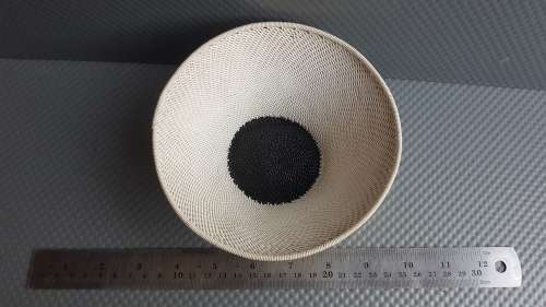 Vintage! 15cm Hand Woven African Conical Basket.