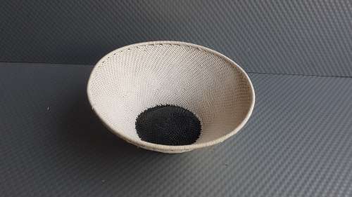 Vintage! 15cm Hand Woven African Conical Basket.
