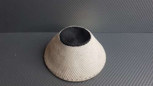 Vintage! 15cm Hand Woven African Conical Basket.