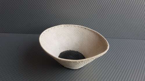 Vintage! 15cm Hand Woven African Conical Basket.