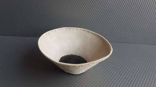 Vintage! 15cm Hand Woven African Conical Basket.