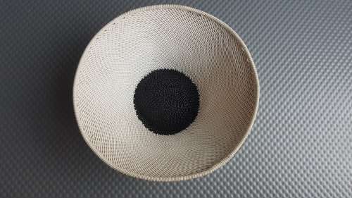 Vintage! 15cm Hand Woven African Conical Basket.