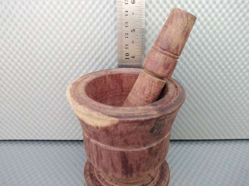 Vintage! Wooden Mortar & Pestle 9cm