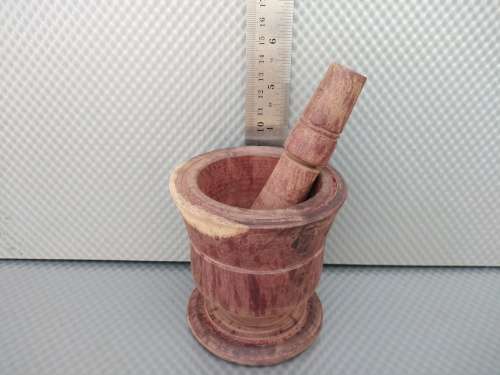 Vintage! Wooden Mortar & Pestle 9cm