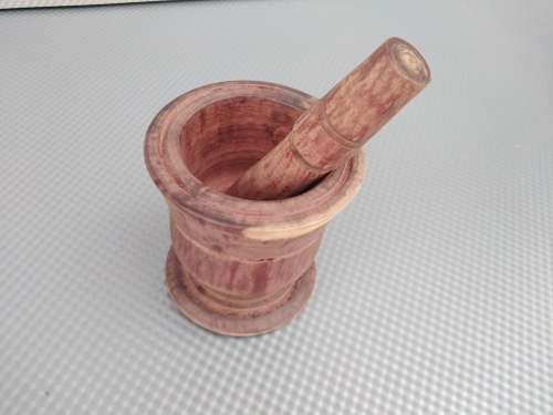 Vintage! Wooden Mortar & Pestle 9cm