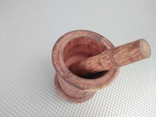 Vintage! Wooden Mortar & Pestle 9cm