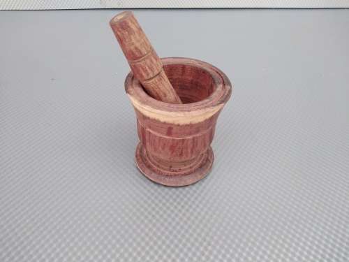 Vintage! Wooden Mortar & Pestle 9cm