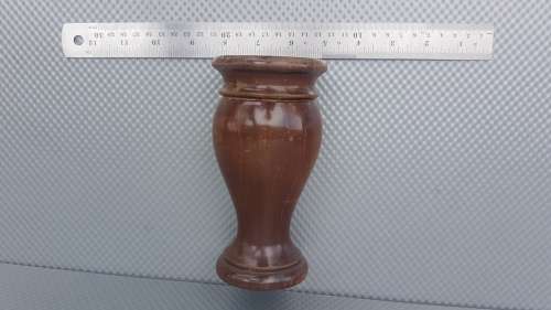 Vintage!  Small Wood Turned Vase 15.5cm Tall.