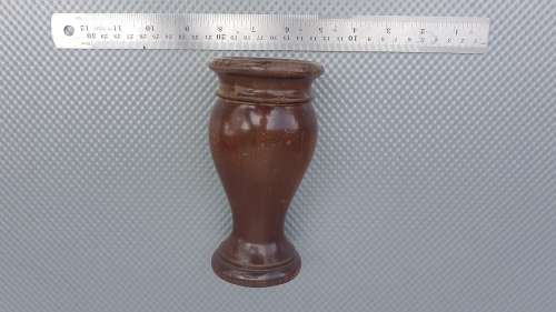 Vintage!  Small Wood Turned Vase 15.5cm Tall.