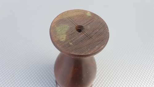 Vintage!  Small Wood Turned Vase 15.5cm Tall.