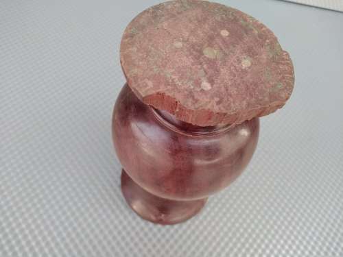Vintage!  Small Wood Turned Vase 14cm Tall.