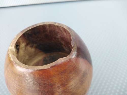 Vintage!  Turned Wood Spice/Snuff Jar With Lid.