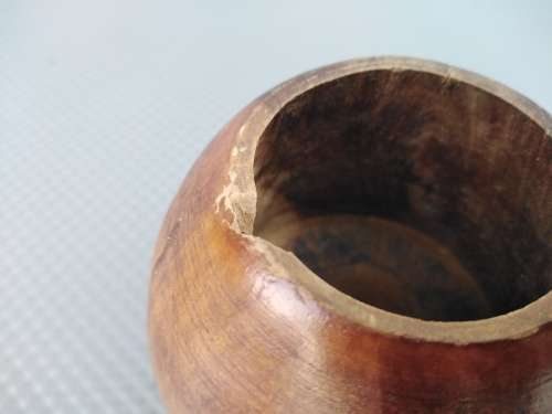 Vintage!  Turned Wood Spice/Snuff Jar With Lid.