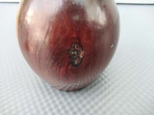 Vintage!  Turned Wood Spice/Snuff Jar With Lid.