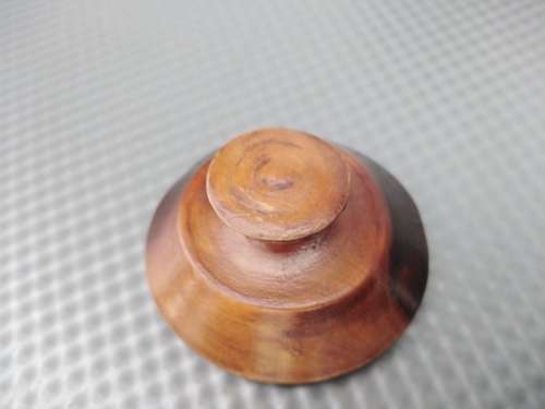 Vintage!  Turned Wood Spice/Snuff Jar With Lid.