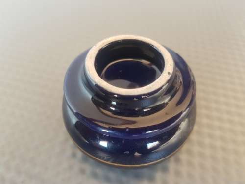 Vintage!  LIMOGES Cobalt Blue And Gold White Lidded Box