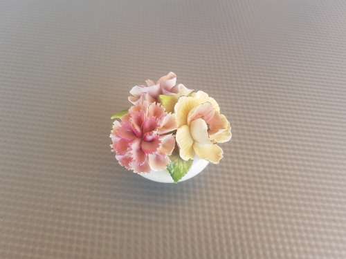 Vintage ! English Aristocrat Floral Bone China Figurine .