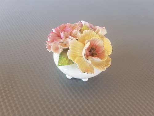 Vintage ! English Aristocrat Floral Bone China Figurine .