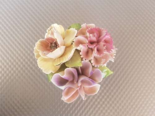 Vintage ! English Aristocrat Floral Bone China Figurine .