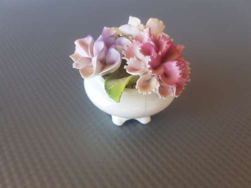 Vintage ! English Aristocrat Floral Bone China Figurine .