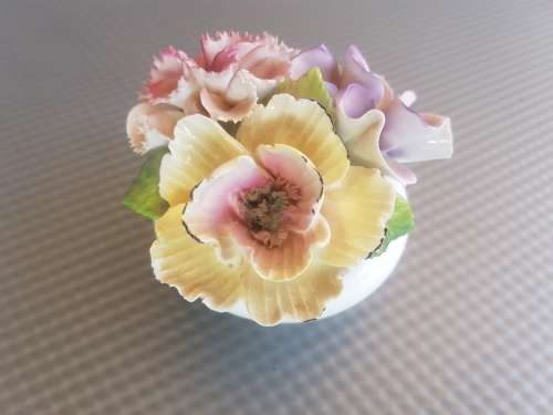 Vintage ! English Aristocrat Floral Bone China Figurine .