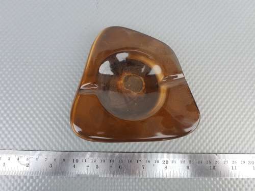 Vintage! Tiger`s Eye Stone Ashtray.