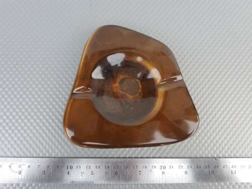 Vintage! Tiger`s Eye Stone Ashtray.