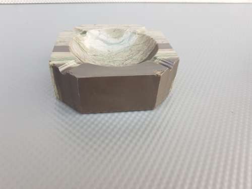 Vintage! Ashtray Or Vide Poche In Green Onyx.