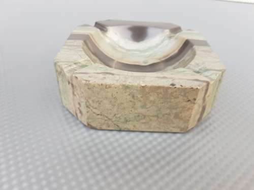 Vintage! Ashtray Or Vide Poche In Green Onyx.