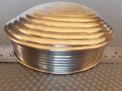 Vintage! Clam Shell Silver Plated Trinket Box With Lid.