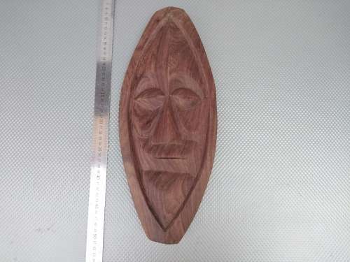 Vintage! African Hand Carved Wooden Mask Hanging.