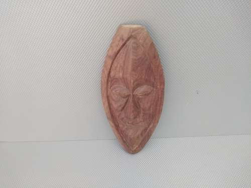 Vintage! African Hand Carved Wooden Mask Hanging.