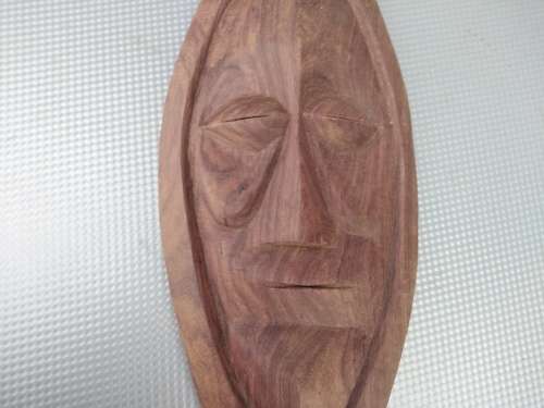 Vintage! African Hand Carved Wooden Mask Hanging.