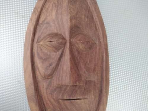 Vintage! African Hand Carved Wooden Mask Hanging.