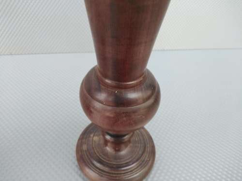 Vintage! Beautiful Pair Of Hand Carved Wooden Vases.