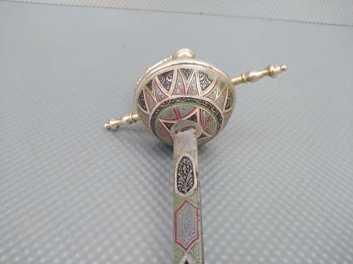 Vintage! Spanish Sword Letter Opener With Ornate Hilt & Sheath.