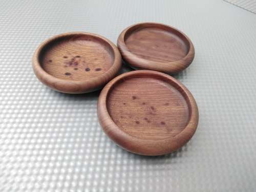 Vintage! Trio Of Wooden Trinket / Pin Dishes.