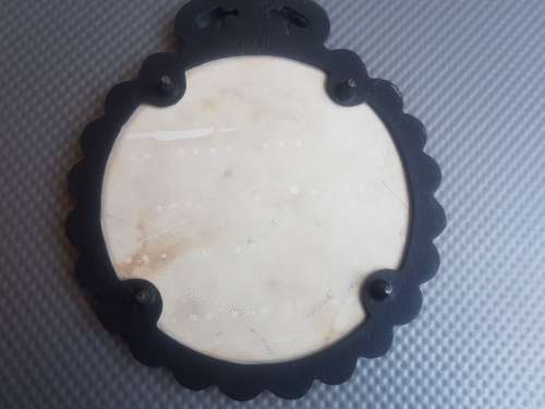 Vintage! Currier & Ives Cast Iron And Ceramic Trivets.