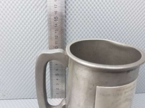 Vintage! Glass Bottom English Pewter Tankard