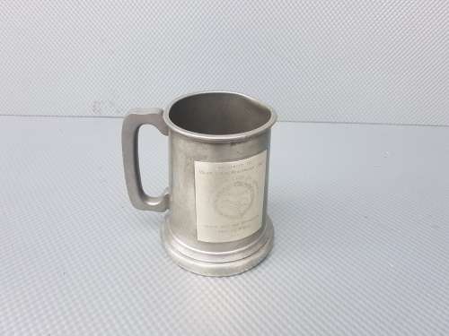 Vintage! Glass Bottom English Pewter Tankard