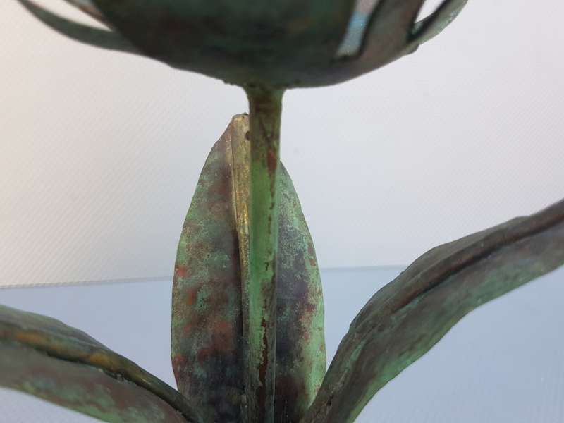 Vintage! Wrought Iron Open Tulip Candle Holders.