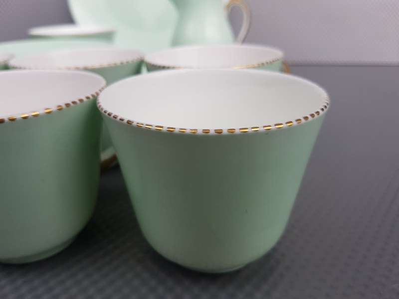 Vintage! Wedgwood China Aqua / Mint Green Tea Set.