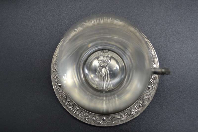 Antique! Italian Silver Plated Tea/Coffee Glass Holder Set (1.42kg)